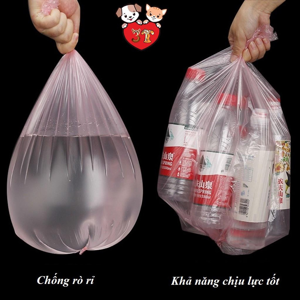 Sét 10 Cuộn Túi Đựng Rác 300 Túi Nhiều Màu Tiện Lợi