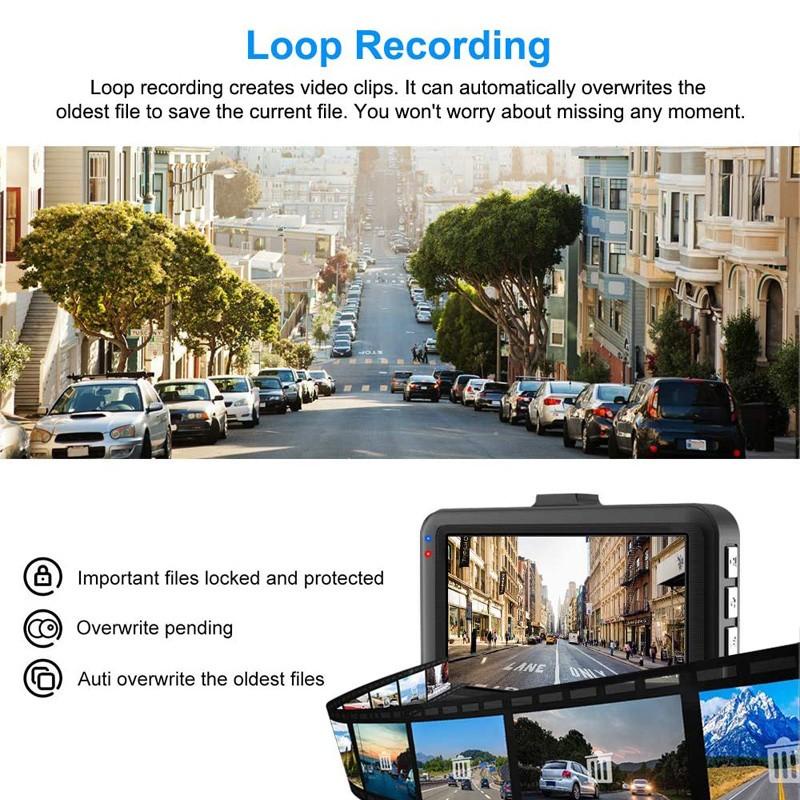 Camera Hành Trình 3.0 Inch Hd 1080P Cho Các Dòng Ô Tô
