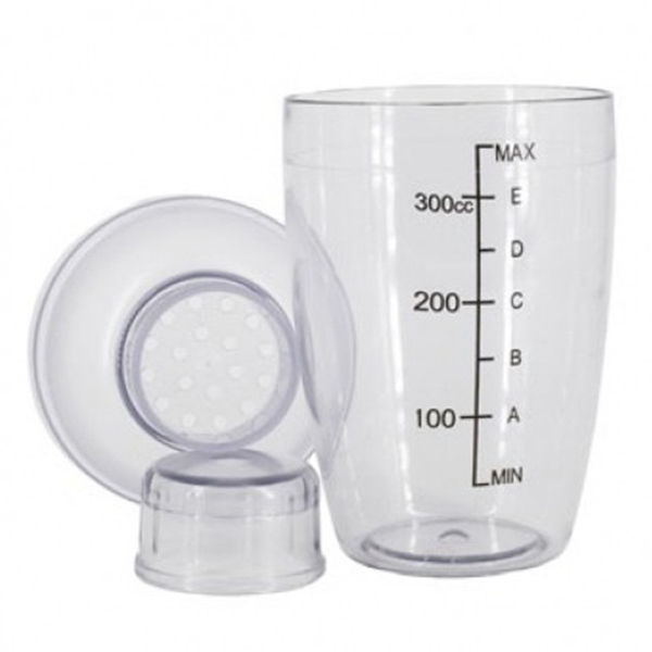 Bình Lắc Pha Chế Shaker Nhựa Trong Suốt 350Ml Có Vạch Chia