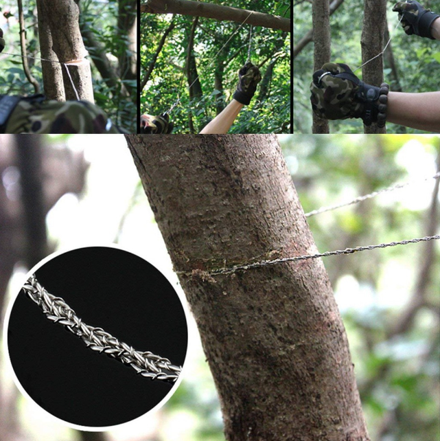 Dây Cưa Cây Sinh Tồn Cầm Tay Bằng Thép Khi Đi Du Lịch