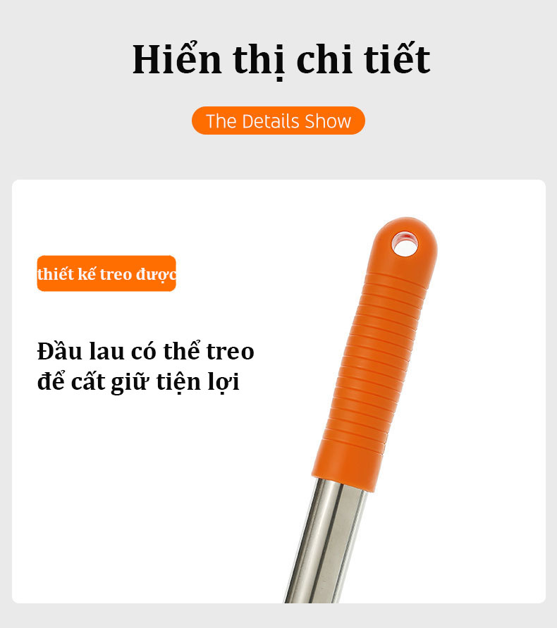 Chổi Lau Nha Đa Năng 2M Màu Cam Chổi Lau Nha Đa Năng 2M Màu Cam