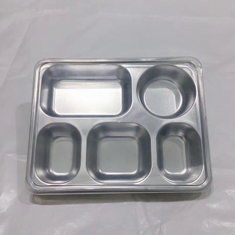 Khay Cơm Inox 5 Ngăn(Ko Hộp, Ko Đũa Muỗng) Khay Cơm Inox 5 Ngăn(Ko Hộp, Ko Đũa Muỗng)