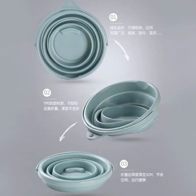 Xô Nhựa Gấp Gọn 5L Tiện Dụng Dễ Mang Theo Xô Nhựa Gấp Gọn 5L Tiện Dụng Dễ Mang Theo