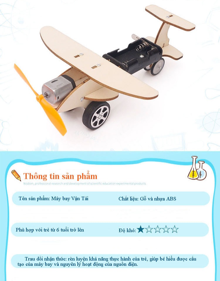 Đồ Chơi Lắp Ghép Stem, Đồ Chơi Gỗ Cao Cấp Máy Bay 2 Động Cơ Đồ Chơi Lắp Ghép Stem, Đồ Chơi Gỗ Cao Cấp Máy Bay 2 Động Cơ