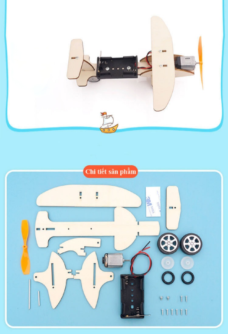 Đồ Chơi Lắp Ghép Stem, Đồ Chơi Gỗ Cao Cấp Máy Bay 2 Động Cơ Đồ Chơi Lắp Ghép Stem, Đồ Chơi Gỗ Cao Cấp Máy Bay 2 Động Cơ