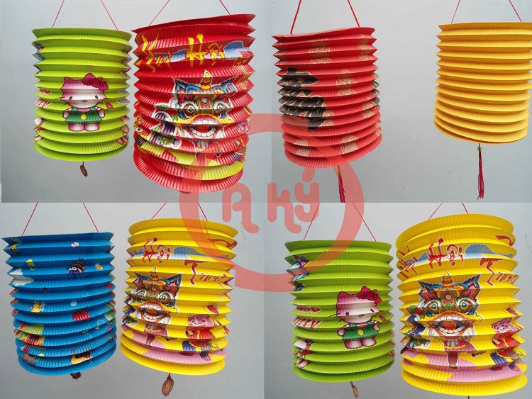 Lồng Đèn Giấy Hình Trụ Đứng(Nhiều Tầng Xếp Gọn Được)