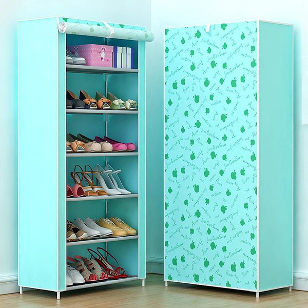 Tủ Vải Đựng Giầy Dép 7 Tầng Họa Tiết Hoa Văn Tiện Dụng