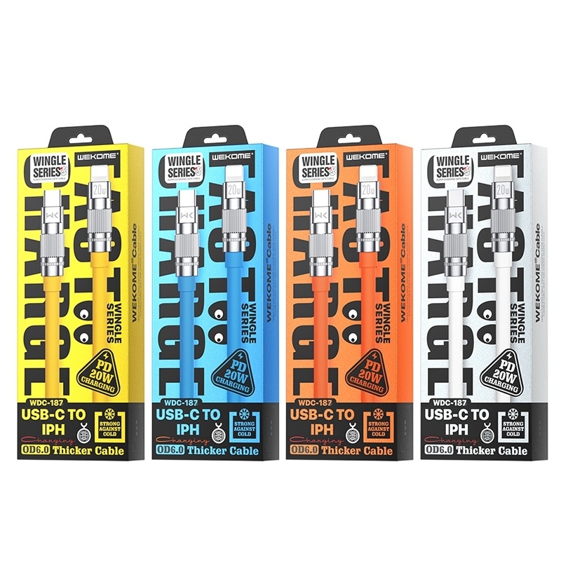 Cáp Sạc Nhanh 20W Wekome Wdc-187 Type-C Ra Lightning Dây Dài 1M Cáp Sạc Nhanh 20W Wekome Wdc-187 Type-C Ra Lightning Dây Dài 1M