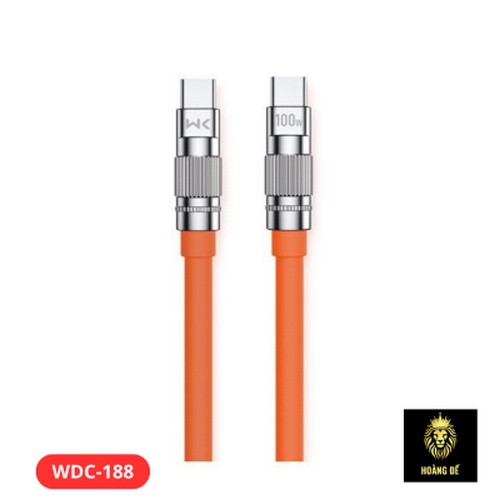 Cáp Sạc Nhanh 100W Wekome Wdc-188 (2 Đầu Type-C) Dây Dài 1m