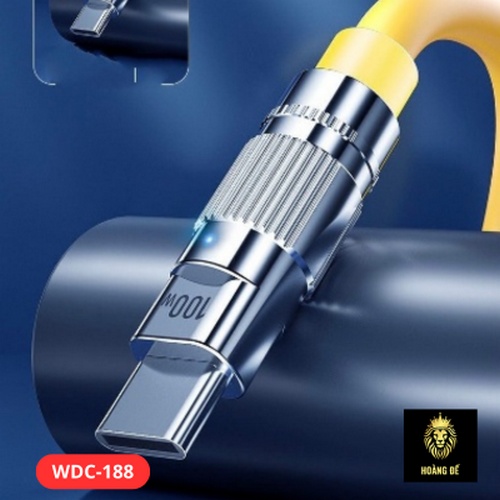 Cáp Sạc Nhanh 100W Wekome Wdc-188 (2 Đầu Type-C) Dây Dài 1m