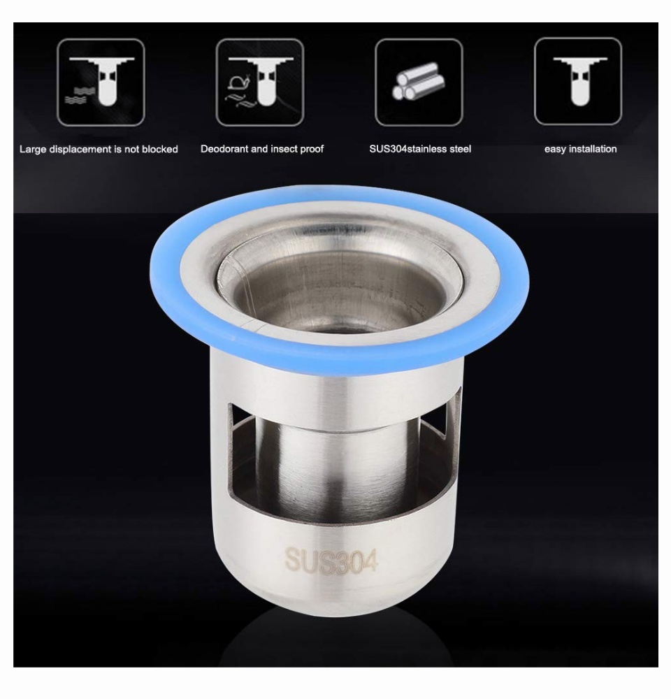 Bộ Lõi Lọc Khử Mùi Hôi Lỗ Thoát Sàn (Inox) Tiện Dụng