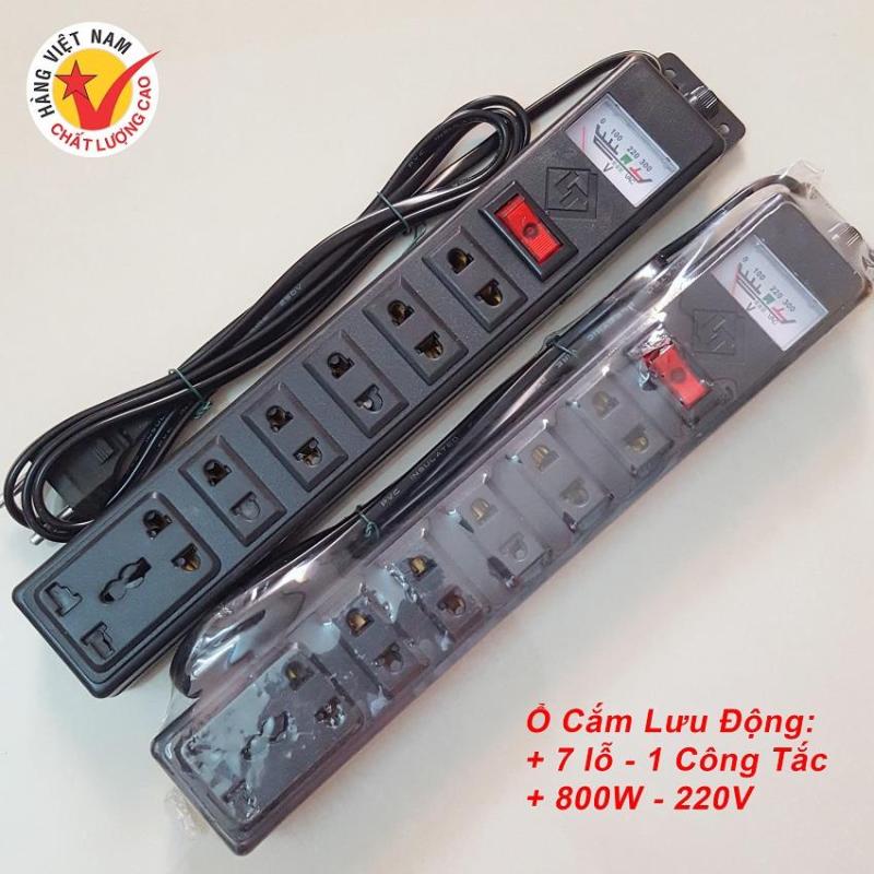 Ổ ĐIỆN 7 PHÍCH CẮM-CÓ CÔNG TẤC