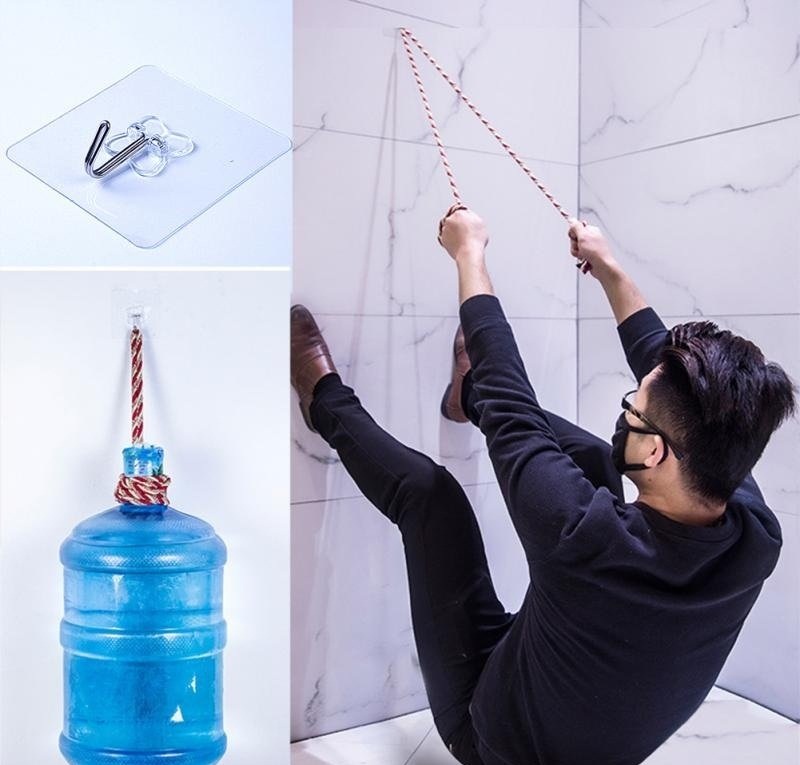 Móc Treo Dán Tường Trong Suốt Siêu Dính