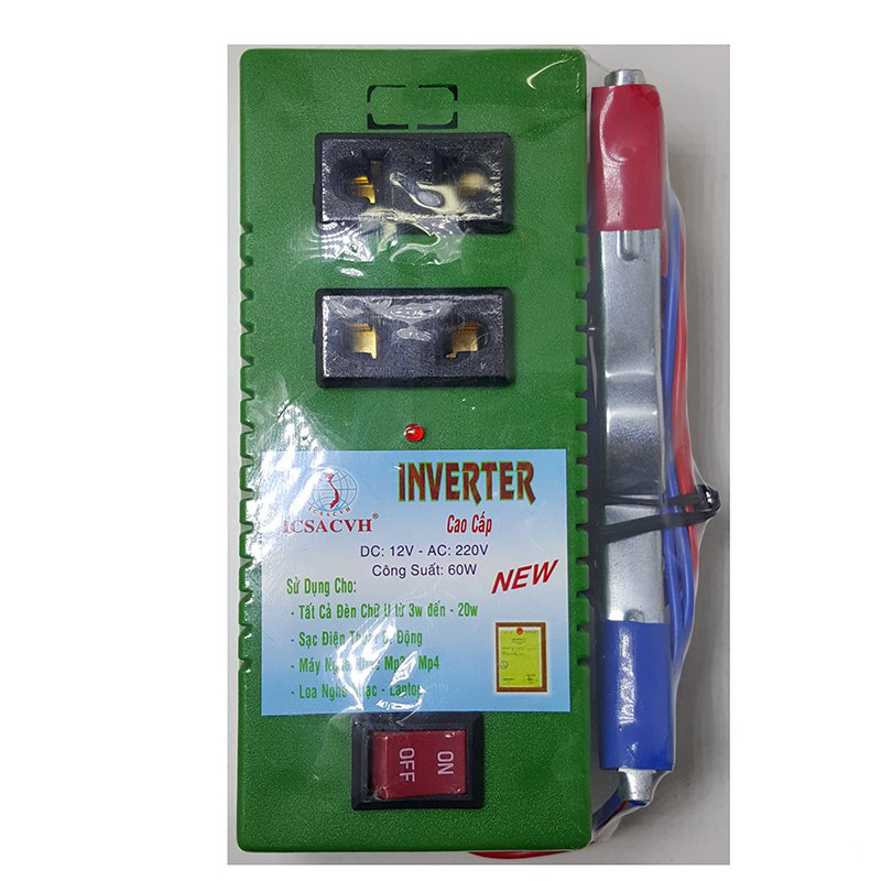 Bộ Đảo Điện Inverter 12V Ra 220V Công Suất 60W Bộ Đảo Điện Inverter 12V Ra 220V Công Suất 60W