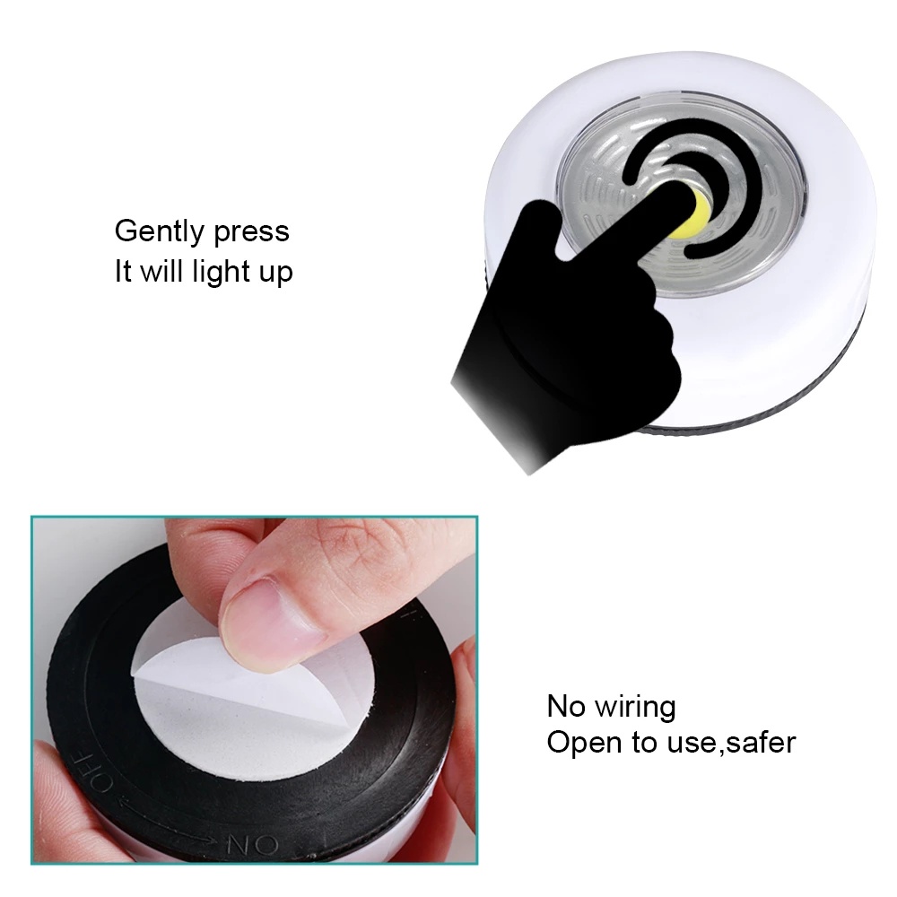 Đèn Led Không Dây Gắn Tường Siêu Sáng Xài Pin AAA