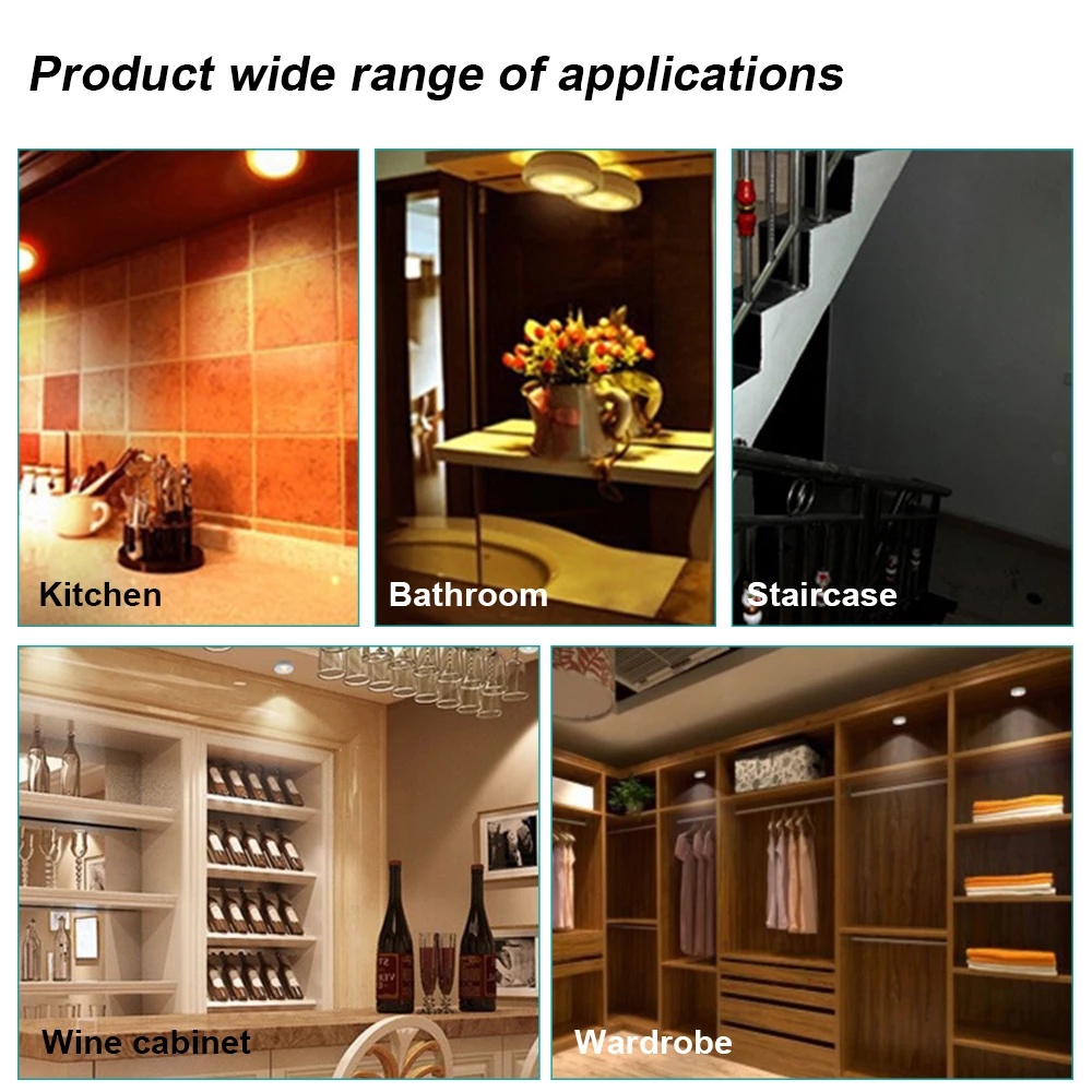 Đèn Led Không Dây Gắn Tường Siêu Sáng Xài Pin AAA