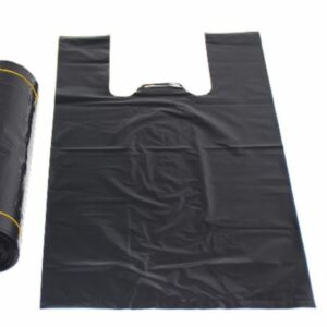 1KG Túi Nilon (Size 20cm Đựng 1 Kg) Đen Bóng Dẻo Dai Có Quai Sách - S01