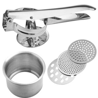 Bộ Dụng Cụ Ép Rau Củ Quả, Làm Bún, 3 Đầu Inox Không Rỉ Sét An Toàn Cho Sức Khỏe