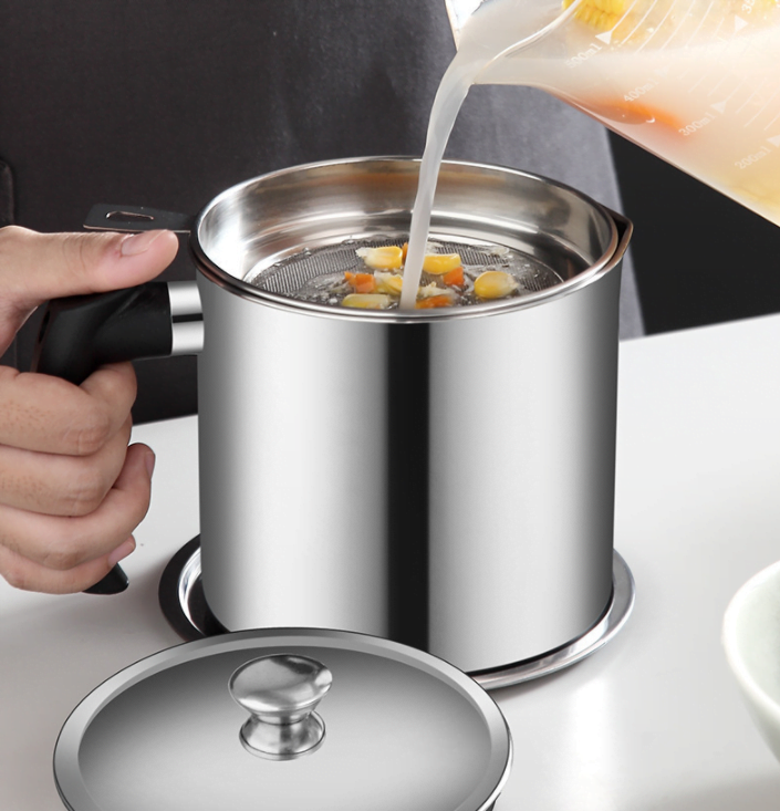 Ca Lọc Cặn Dầu Bằng Thép 14.5X12.5X15Cm