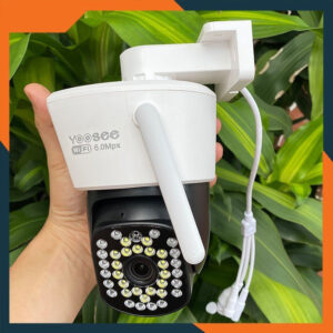 Camera Ip Yoosee PTZ Ngoài Trời 2 Màn Hình 6Mpx 44 Led Xem Đêm Có Màu, Hỗ Trợ Đàm Thoại 2 Chiều Xoay 360 Độ