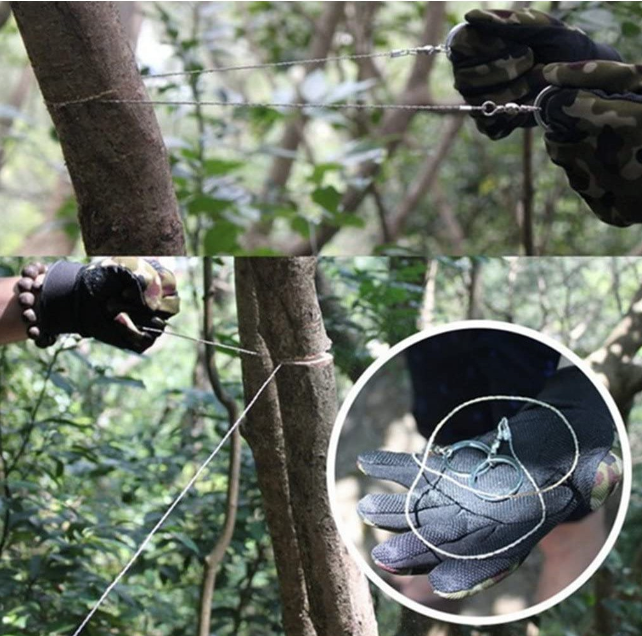 Dây Cưa Cây Sinh Tồn Cầm Tay Bằng Thép Khi Đi Du Lịch