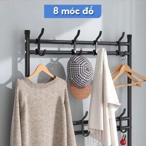 Giá Treo Quần Áo, Vật Dụng Để Giày Có Treo Mũ 4 Tầng 2 Bậc