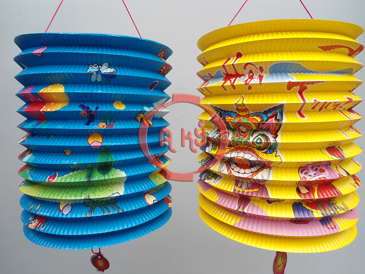 Lồng Đèn Giấy Hình Trụ Đứng(Nhiều Tầng Xếp Gọn Được)