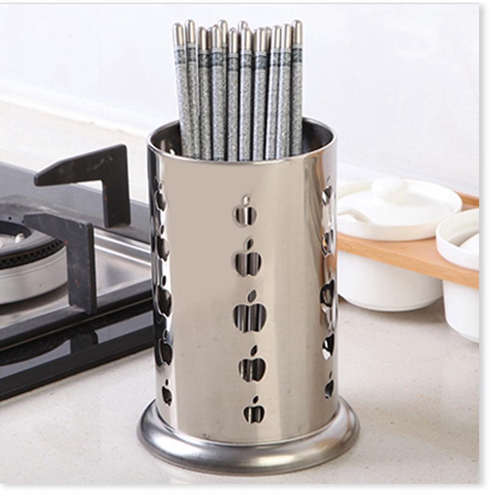 Ống Đựng Đũa Bằng Thép Hình Quả Táo, Tròn To