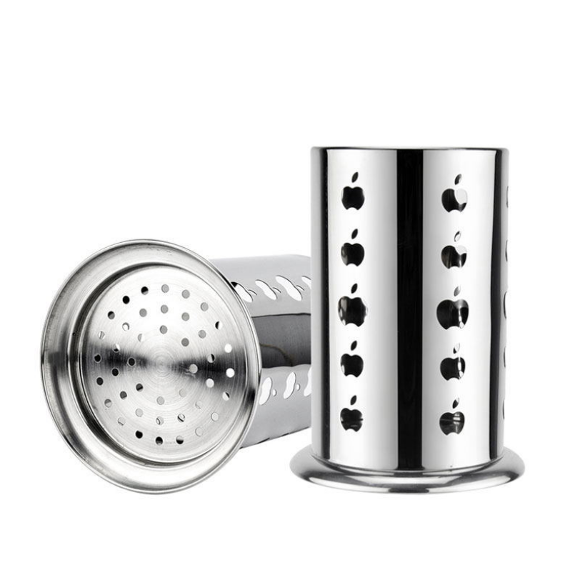 Ống Đựng Đũa Bằng Thép Hình Quả Táo, Tròn To