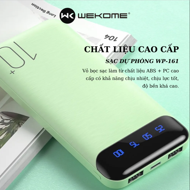 Pin Sạc Dự Phong 10000Mah Wekome(Wp-161)Sạc Nhanh Cao Cấp Pin Sạc Dự Phong 10000Mah Wekome(Wp-161)Sạc Nhanh Cao Cấp