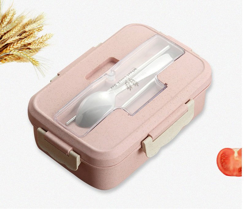 Hộp Đựng Cơm Lúa Mạch Lunch Box + Tặng Kèm Đũa Và Thìa Inox Cao Cấp Hộp Đựng Cơm Lúa Mạch Lunch Box + Tặng Kèm Đũa Và Thìa Inox Cao Cấp