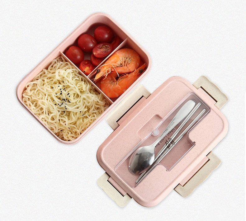 Hộp Đựng Cơm Lúa Mạch Lunch Box + Tặng Kèm Đũa Và Thìa Inox Cao Cấp Hộp Đựng Cơm Lúa Mạch Lunch Box + Tặng Kèm Đũa Và Thìa Inox Cao Cấp