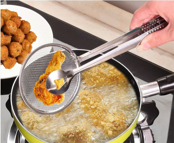 Dụng Cụ Gắp Thức Ăn 2 Trong 1 Có Lưới Tiện Dụng