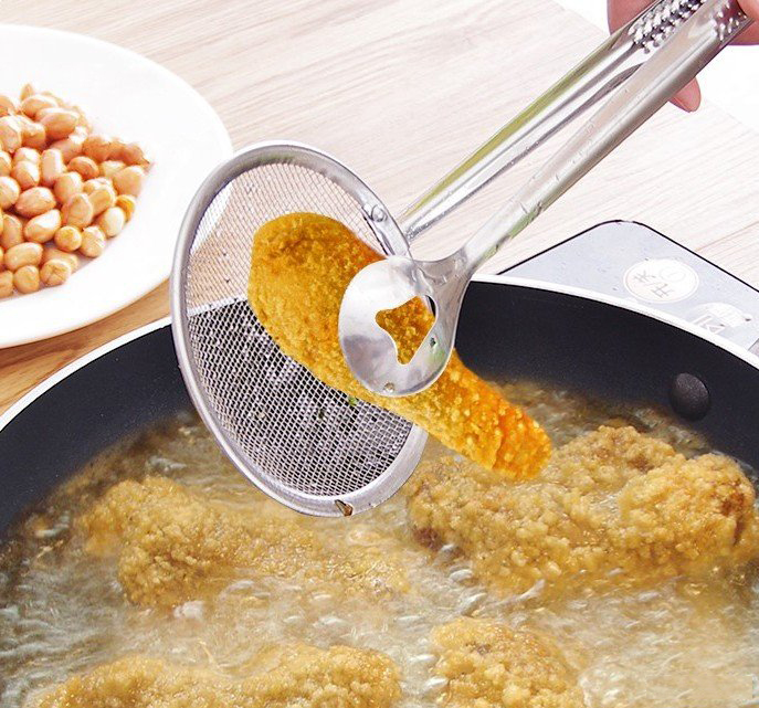 Dụng Cụ Gắp Thức Ăn 2 Trong 1 Có Lưới Tiện Dụng