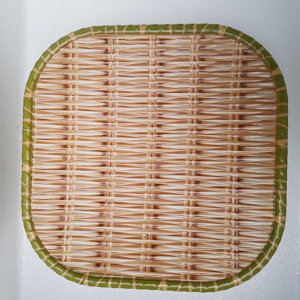 Đĩa Phíp Giả Mây Trúc Hình Chữ Nhật Chất Liệu Nhựa Abs Ko Độc Hại Size 0151-11C Đĩa Phíp Giả Mây Trúc Hình Chữ Nhật Chất Liệu Nhựa Abs Ko Độc Hại Size 0151-11C