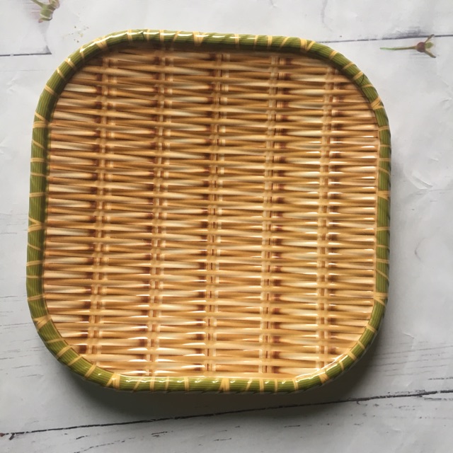 Đĩa Phíp Giả Mây Trúc Hình Chữ Nhật Chất Liệu Nhựa Abs Ko Độc Hại Size 0151-11C Đĩa Phíp Giả Mây Trúc Hình Chữ Nhật Chất Liệu Nhựa Abs Ko Độc Hại Size 0151-11C