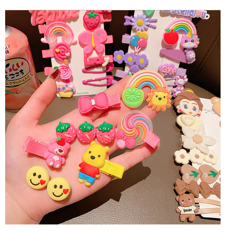 Set 14 Kẹp Tóc Hình Gấu Dâu Tây Dễ Thương Cho Nữ Siêu Xinh Set 14 Kẹp Tóc Hình Gấu Dâu Tây Dễ Thương Cho Nữ Siêu Xinh
