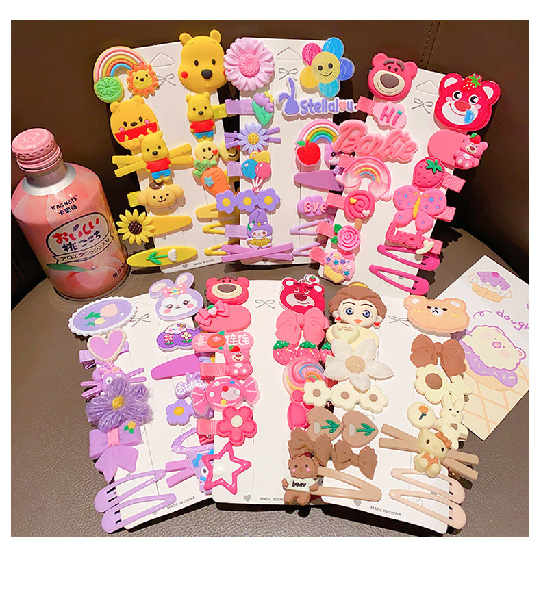 Set 14 Kẹp Tóc Hình Gấu Dâu Tây Dễ Thương Cho Nữ Siêu Xinh Set 14 Kẹp Tóc Hình Gấu Dâu Tây Dễ Thương Cho Nữ Siêu Xinh