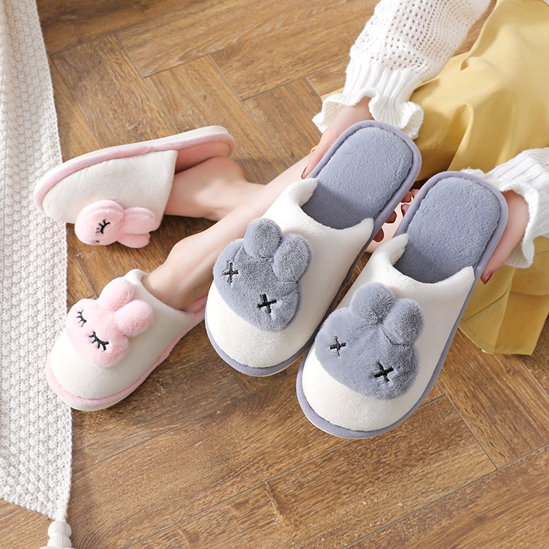 Dép Lông Hình Thỏ Đang Yêu Dễ Thương Nhiều Màu