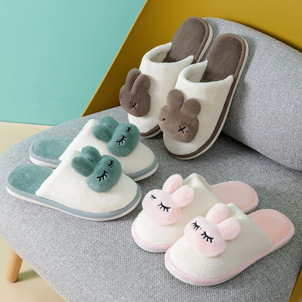 Dép Lông Hình Thỏ Đang Yêu Dễ Thương Nhiều Màu