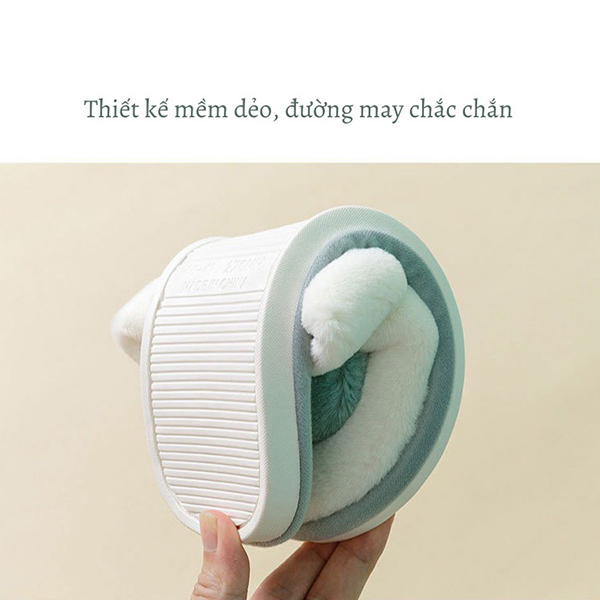 Dép Lông Hình Thỏ Đang Yêu Dễ Thương Nhiều Màu