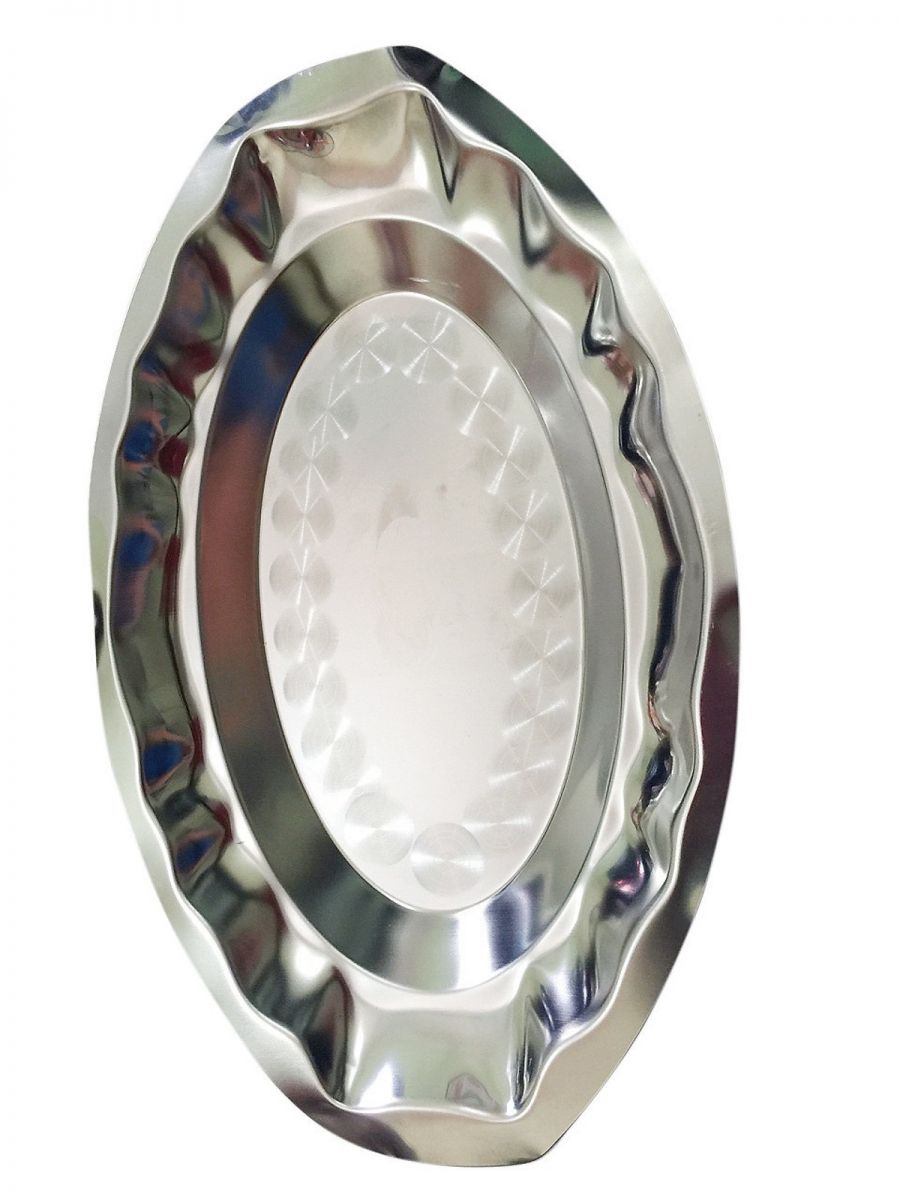 Đĩa Cá Khay Inox, Đĩa Hấp Cá Cạn Hay Đựng Cá Tiện Dụng 40Cm Cao Phong Đĩa Cá Khay Inox, Đĩa Hấp Cá Cạn Hay Đựng Cá Tiện Dụng 40Cm Cao Phong