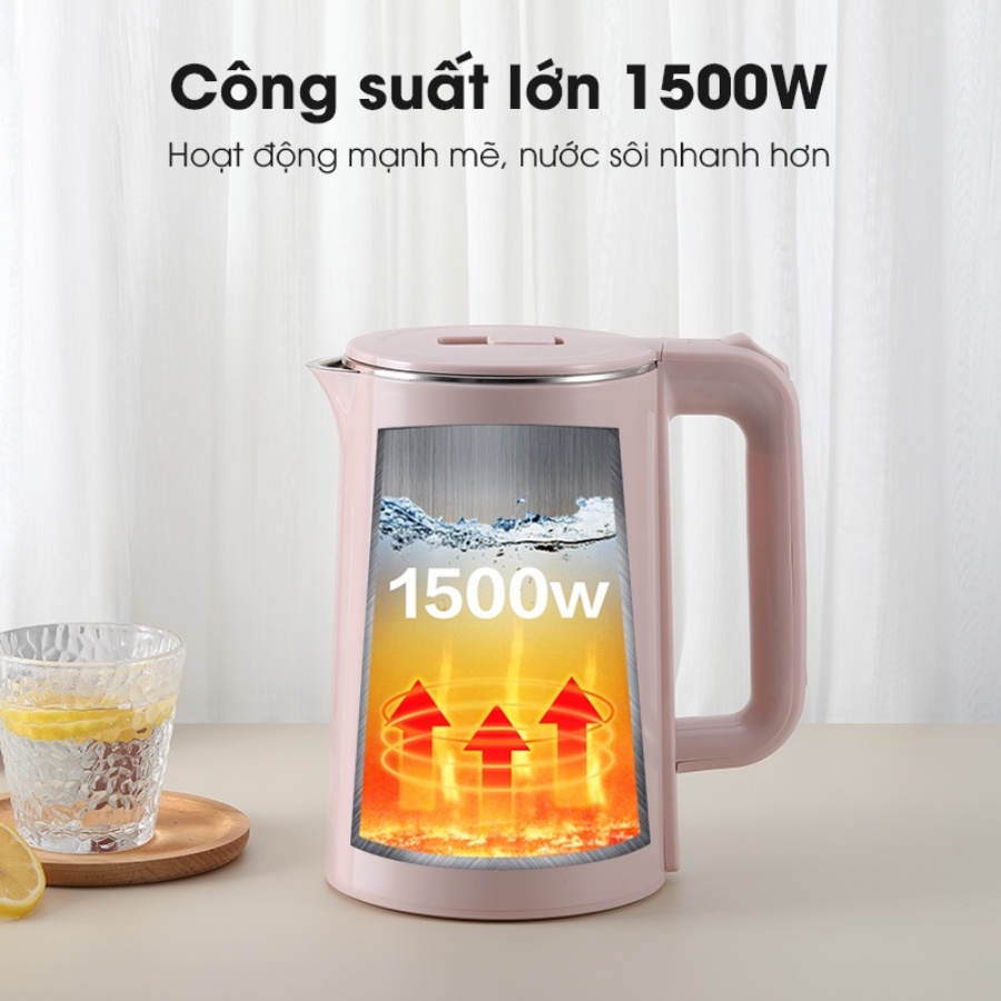 Ấm Đun Nước Siêu Tốc Công Suất Lớn 1500W Dung Tích 2.5L Hiệu Cuckoo