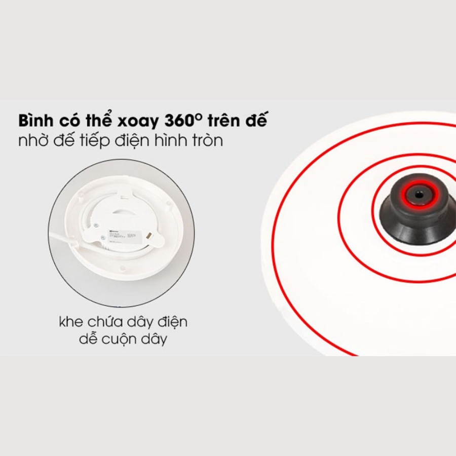 Ấm Đun Nước Siêu Tốc Công Suất Lớn 1500W Dung Tích 2.5L Hiệu Cuckoo