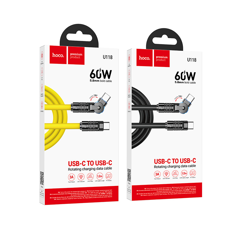 Cáp Sạc Type C To Type-C Hoco U118 60W Cao Cấp Cáp Sạc Type C To Type-C Hoco U118 60W Cao Cấp