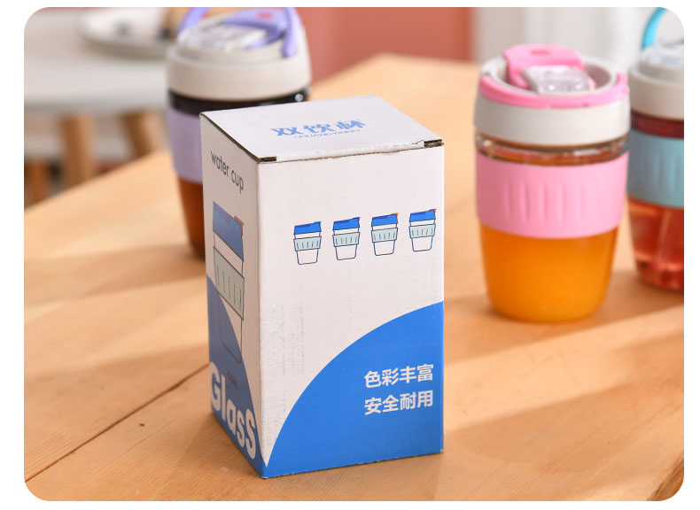 Ly Thủy Tinh Bọc Cao Su Cao Cấp 350Ml Kèm Ống Hút Silicon Ly Thủy Tinh Bọc Cao Su Cao Cấp 350Ml Kèm Ống Hút Silicon