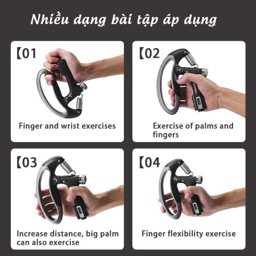 Kìm Bóp Tập Cơ Cánh Tay Counter Grip Pro – Điều Chỉnh Lực 10-100Kg Có Đếm Đện Tử Cho Tay To Khoẻ Kìm Bóp Tập Cơ Cánh Tay Counter Grip Pro – Điều Chỉnh Lực 10-100Kg Có Đếm Đện Tử Cho Tay To Khoẻ
