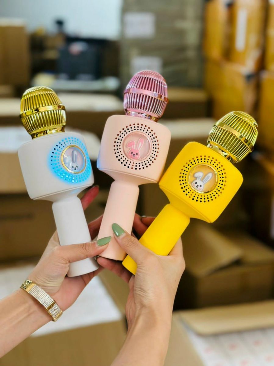 Micro Karaoke Bluetooth X9 Hình Thỏ Không Dây Thiết Kế Thông Minh