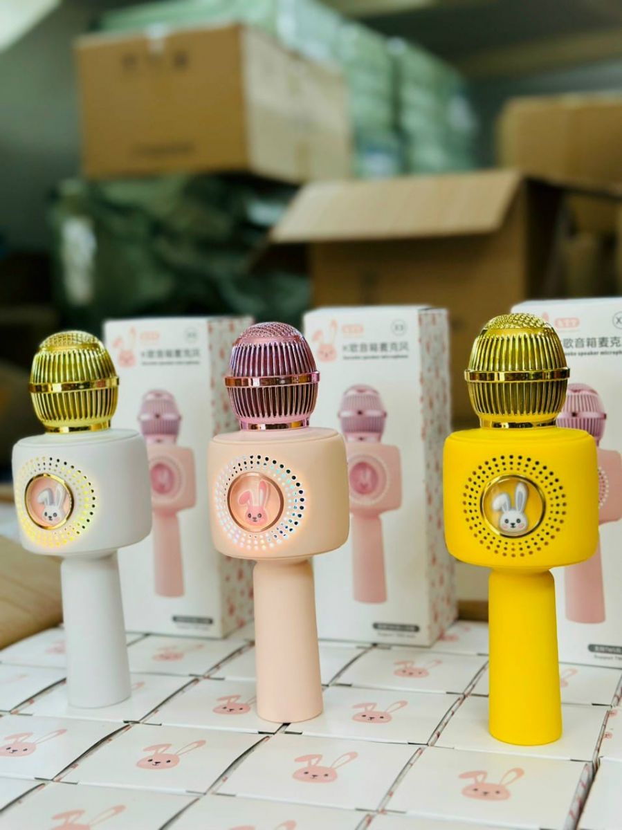 Micro Karaoke Bluetooth X9 Hình Thỏ Không Dây Thiết Kế Thông Minh