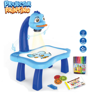 Bàn Tập Vẽ Có Máy Chiếu Thông Minh Cho Bé Loại Lớn Kèm Bộ Bút Vẽ Nhiều Màu